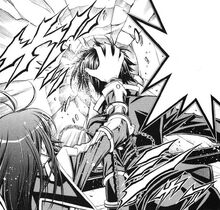 Medaka smashes a window with Kumagawa's head