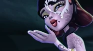 At least she's kind to blow a kiss