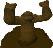 Banana plantation statue