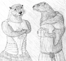 Pair of Otters for Niko Banks