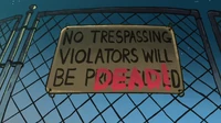S1e5 beware sign