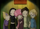 Exploration Gang going up the elevator
