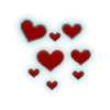 Hearts Glass Decal