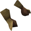 Worn-out bronze gauntlets detail