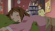 Yui ready for the school trip