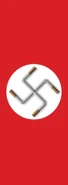 Anti-smoking swastika banner