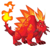 Flaming Rock Dragon 3