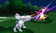 Mega absol usando Tajo umbrío