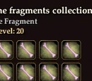 Cracked bone fragments collection