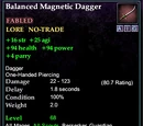 Balanced Magnetic Dagger