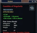 Gauntlets of Singularity