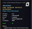 Class Achievement Respec Card