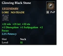 Glowing Black Stone