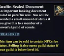 Paraffin Sealed Document