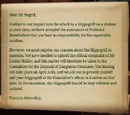 Hogwarts School Governors' letter to Rubeus Hagrid