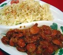 Rotini with Spicy Andouille Sauce