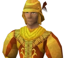 Golden mining suit