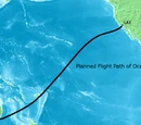 Flight path of Oceanic 815