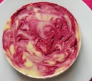 White Chocolate Raspberry Swirl Cheesecake