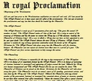 Royal Proclamation of Unionization