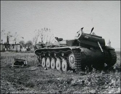 A Pz.Kpfw. II Ausf. C destroyed during the Battle of Ivančice.