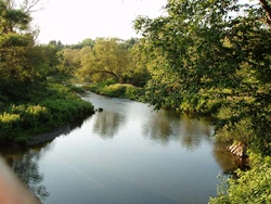 The Winooski River, site of the critical Battle of the Winooski River