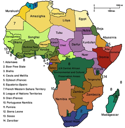 Political map of Africa