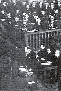 Polish Foreign Minister Jozef Beck in a speech, demanding that the Czechoslovak government cede Cieszyn and other territories in northern Slovakia which had a Polish majority.