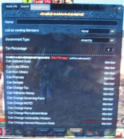 Guild Management Panel (image from convention)