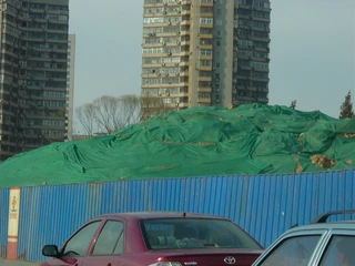 Northeastern Urban Road Link construction site between Xiaojie Bridge and Dongzhimen Bridge, 2004