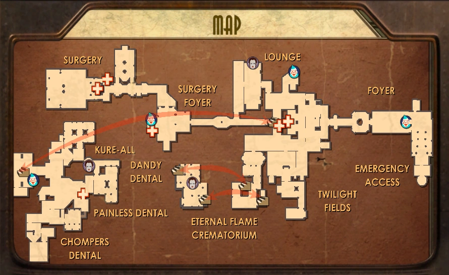 Visible Map of the Medical Pavilion.