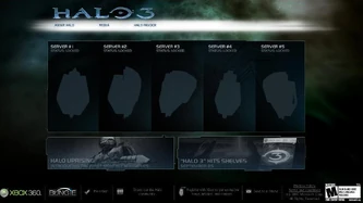 A screenshot of the updated Halo3.com with five empty silhouettes