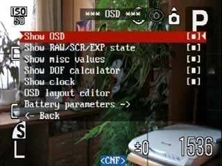 OSD menu