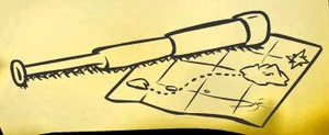A map found in Rockhopper's Journal. Could that be the route between Club Penguin Island and Rockhopper Island?