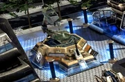 Sonic repulsor fields protecting a GDI command post.