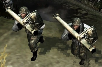 Panzer Grenadiers equip with Panzerschrecks.