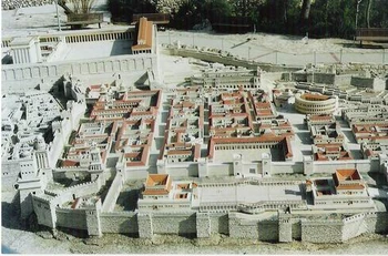 Maquete da cidade de Jerusalém , 1°século.