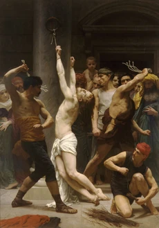 O flagelo de Cristo; pintura de William-Adolphe Bouguereau (1825-1905)
