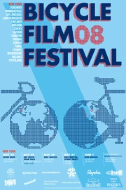 Bicycle Film Festival poster, New York 2008