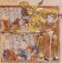 Peter the Hermit and Crusaders.