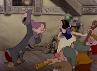 Dopey and Snow White dancing
