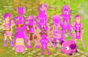All my characters, under Curse of the Chocrosis. Not sure who that gobball is...