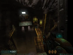 Player with the Grabber weapon