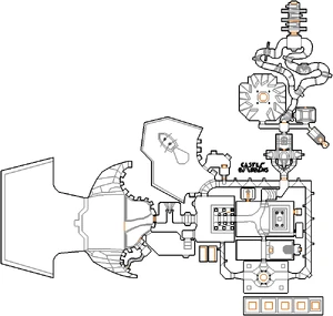 Automap view of MAP09: Castle Gardens