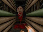 John Romero's head on a stick