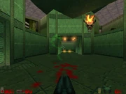 The first Nightmare Spectre in Doom 64 TC, found in MAP 06: Alpha Quadrant. This screenshot is taken from the Doom 64 TC for technical reasons.