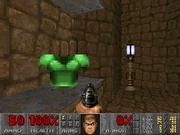 An armor can be found on a shelf in Level 1: Congo of The Plutonia Experiment.
