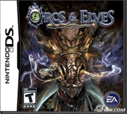 Box cover of the Nintendo DS version of Orcs & Elves.