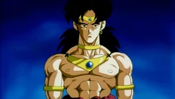 Broly's first onscreen appearance, in Broly - The Legendary Super Saiyan.
