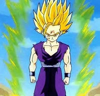 Gohan transformed into a Super Saiyan 2